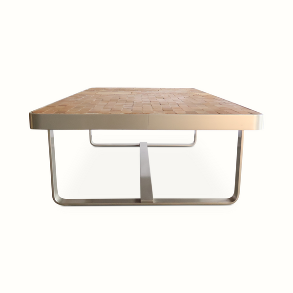 Steel & Ceramic Tile Coffee Table by Roger Capron