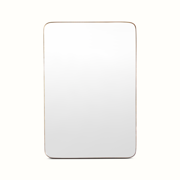 Pair of Brass Framed Wall Mirrors