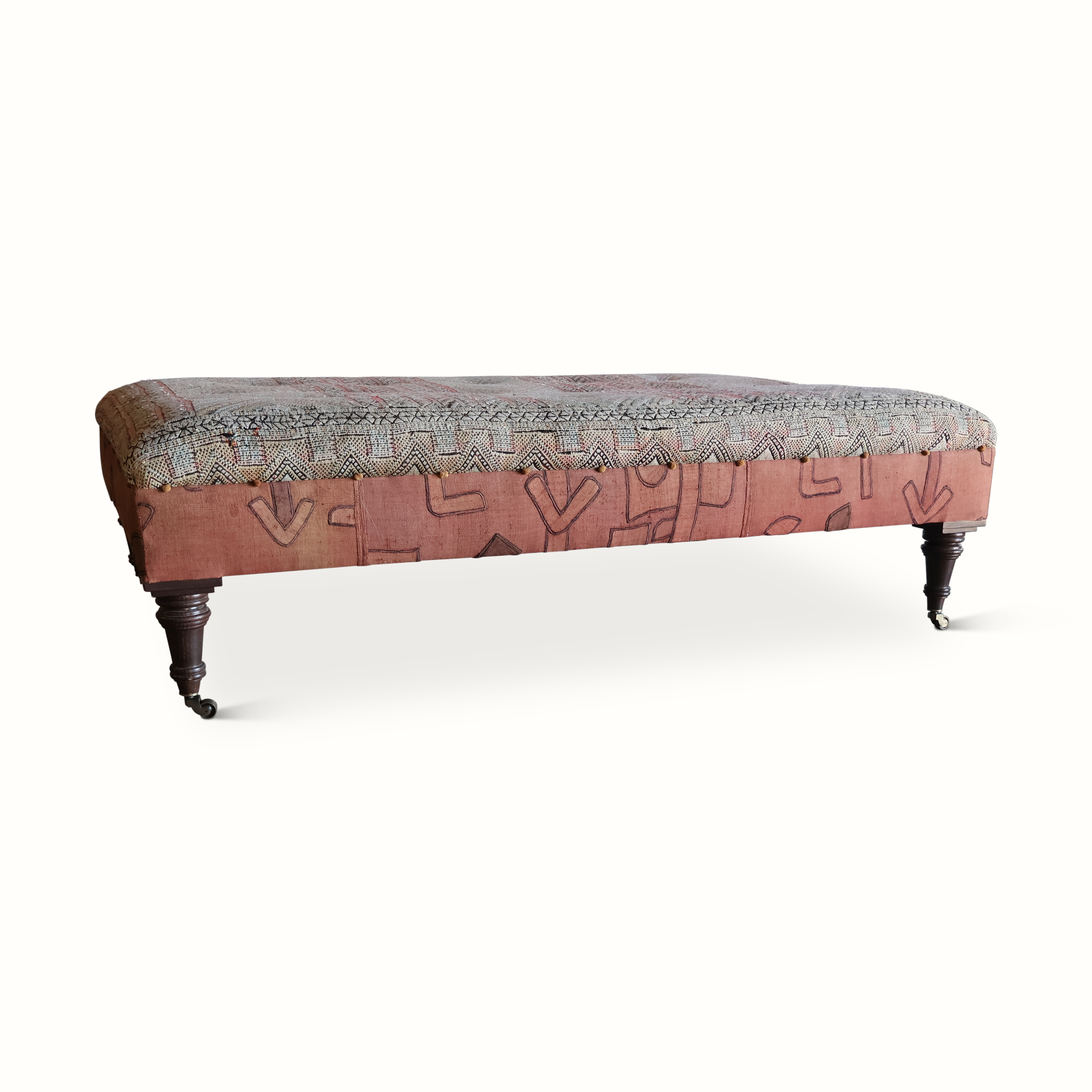 Moroccan Rug Tufted Ottoman