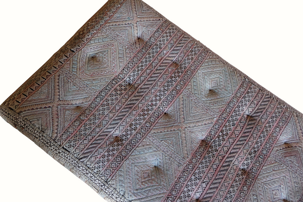 Moroccan Rug Tufted Ottoman