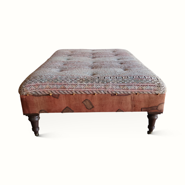 Moroccan Rug Tufted Ottoman