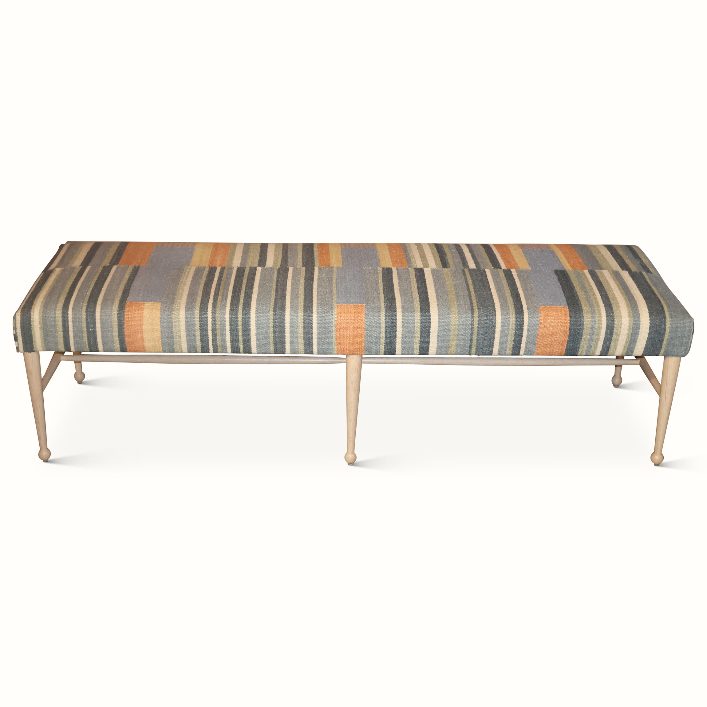 Madison Bench in a Vintage Wool Textile