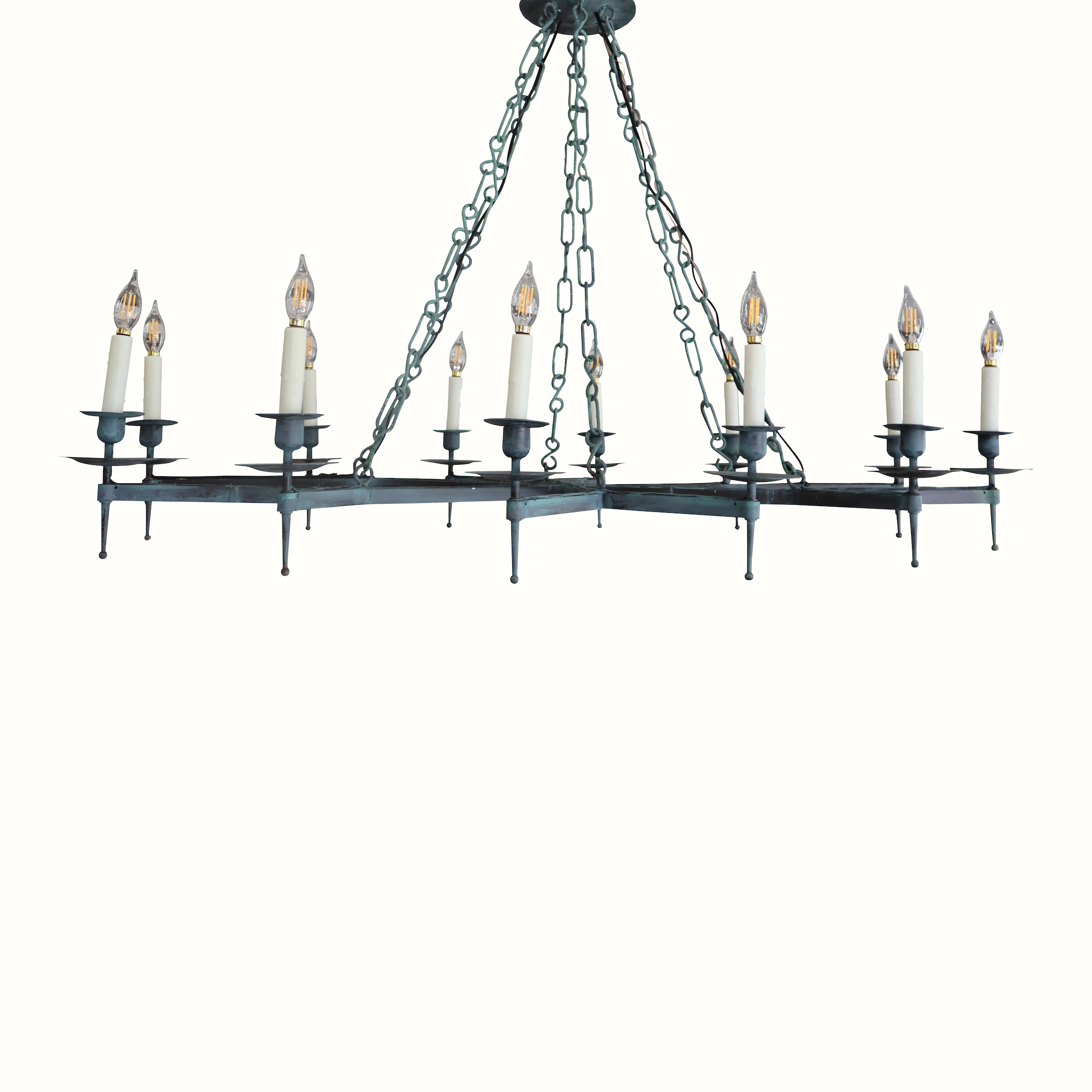 Verdigris Iron Chandelier