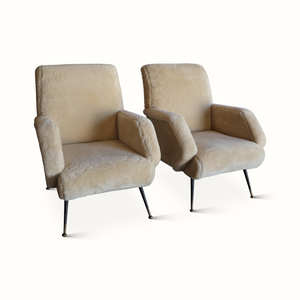 Pair of Sheepskin Armchairs