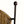 Wicker chair back close-up with dark iron posts and finial tops