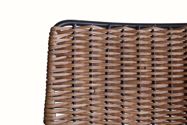 Pair of Wicker and Iron Side Chairs