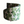 Loveseat sofa with fig-leaf print upholstery, rounded end with visible arm and leg