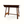 Oak flip-top game table with dark brown finish, rectangular top, and tapered legs.