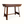 Oak flip-top game table side view with turn-pedestal legs and open flip-top frame.