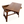 Oak flip-top game table with light wood tabletop and side panel, open top position.