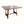 Oak flip-top game table angled view with smooth tabletop and supportive base frame.