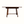 Oak flip-top game table with trestle base and underside support frame