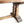 Farm table leg detail with turned posts and dark stained base support beam