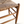 Woven rush stool with oak side frame and two-tier slatted support