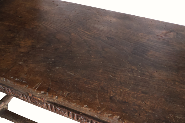 17th-Century Carved Oak Library Table