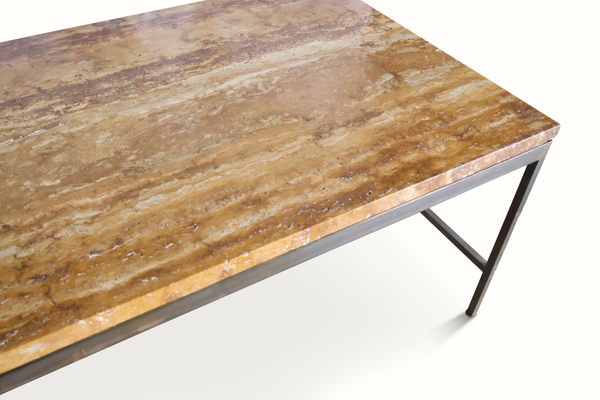 Brass & Stone Coffee Table by Paul McCobb