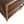 Tiered table corner with straight legs and distressed wood grain finish