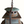 Hanging metal lantern with wide green top, perforated chimney, and rusted hanging chain