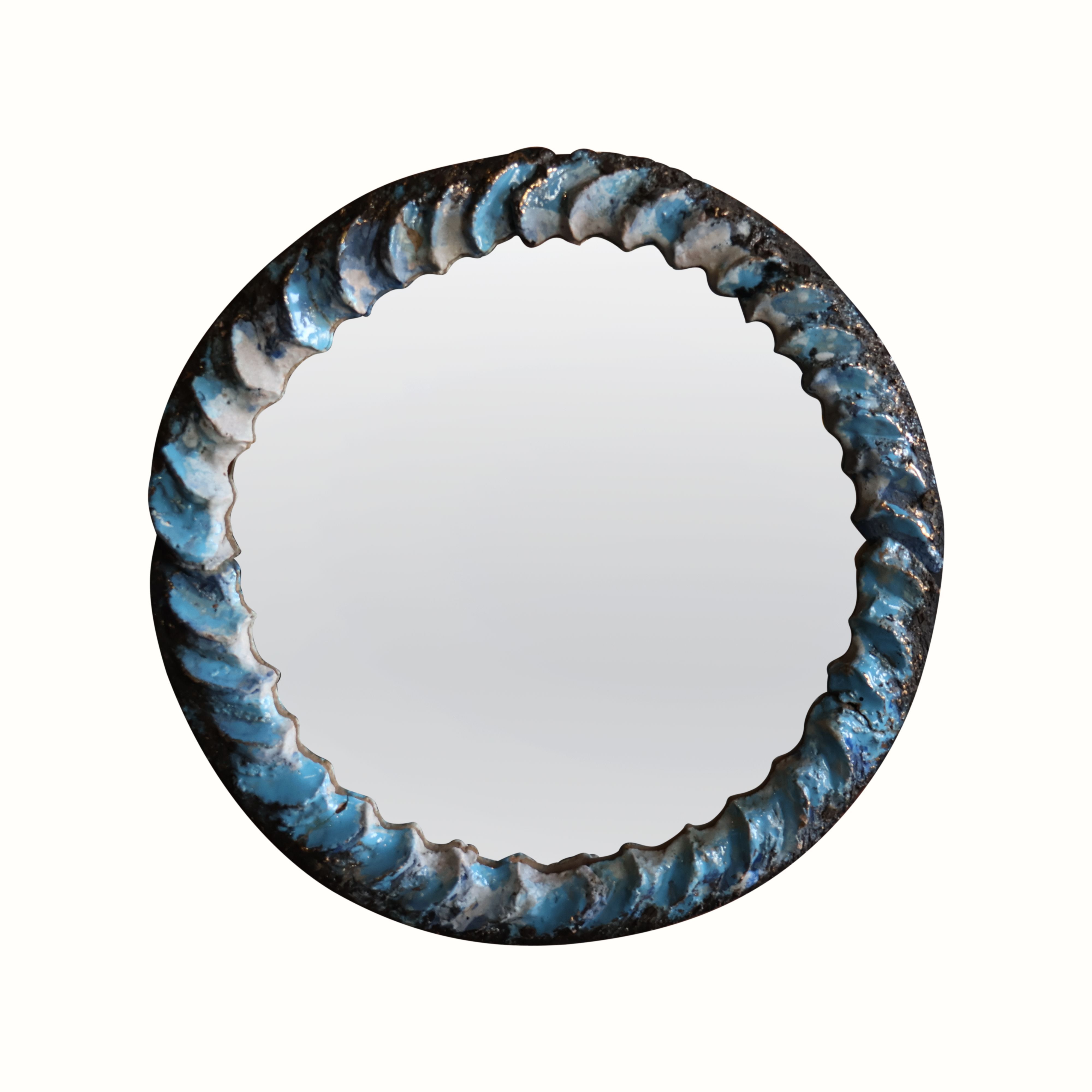 Ceramic Mirror, France, 1960s