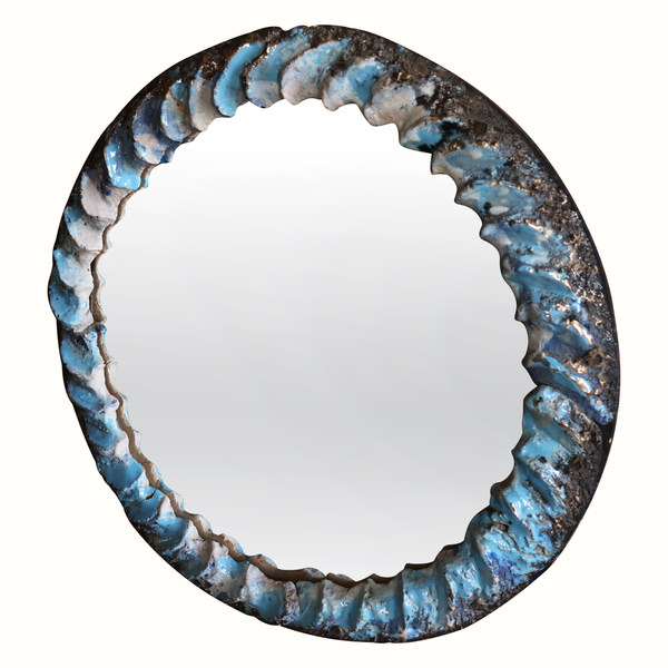 Ceramic Mirror, France, 1960s