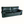 Dark green leather sofa with two-seat bench and reclined back cushions