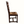 Oak ladderback chair side view with woven beige seat cushion and slatted back.