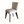 Leather accent chair with tan back and seat, dark tapered wooden legs