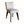 Leather accent chair with light seat, padded backrest, and dark angled legs