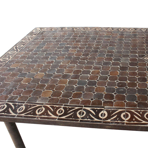 Vintage Moroccan Tile Patio Table, 1960s