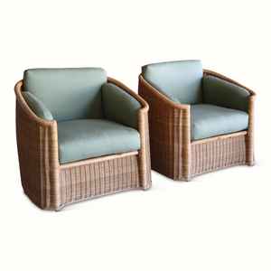 Pair of 1970s Italian Wicker Chairs