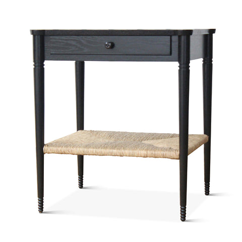 Holden Small End Table in Ebonized/Natural Rush