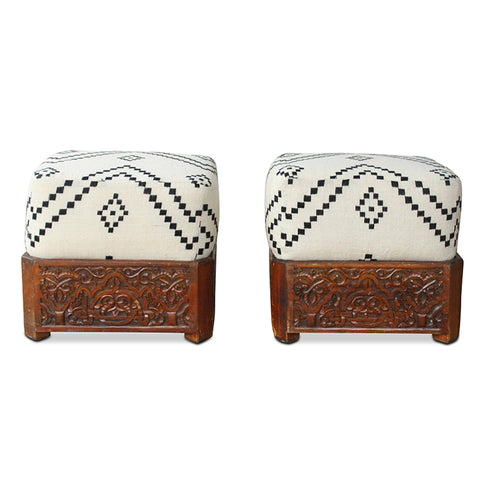 Vintage Pair of Moroccan Stools