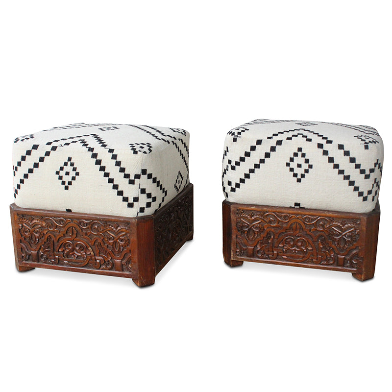 Vintage Pair of Moroccan Stools