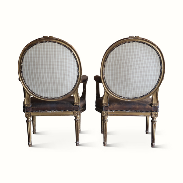 Pair of 18th-Century Giltwood Armchairs