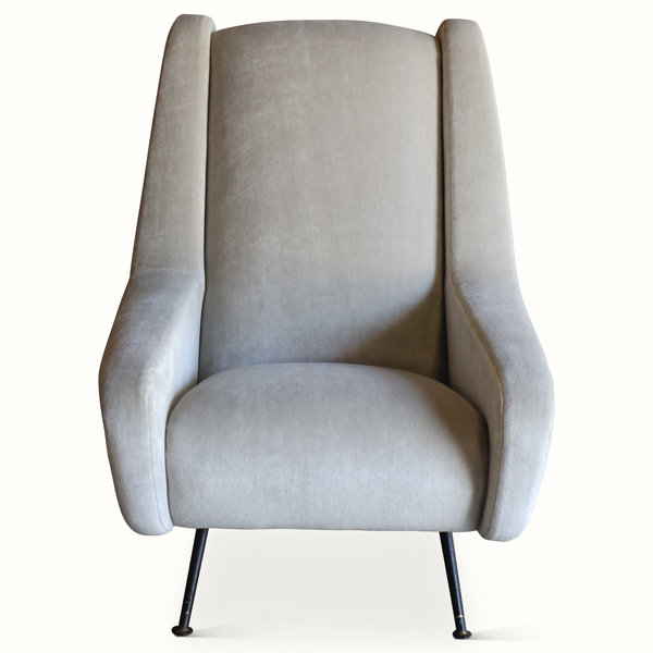1950s Italian Mohair Lounge Chair