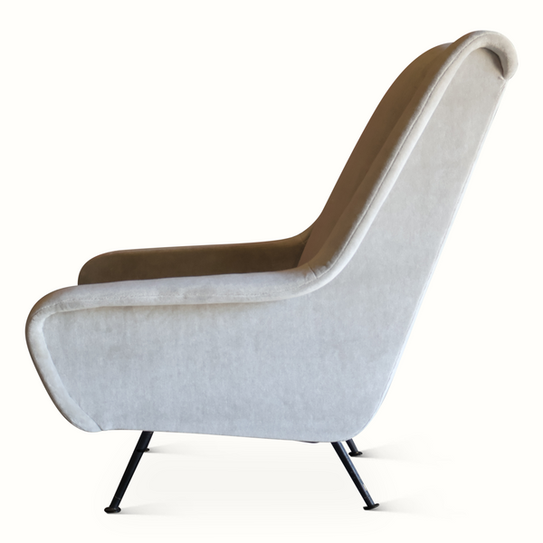1950s Italian Mohair Lounge Chair