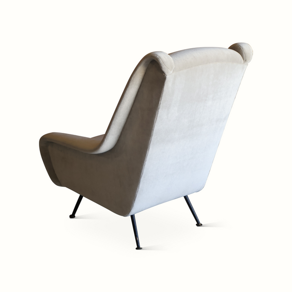 1950s Italian Mohair Lounge Chair