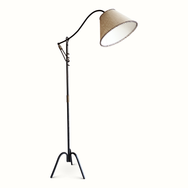 Iron Floor Lamp Attributed to Jacques Adnet