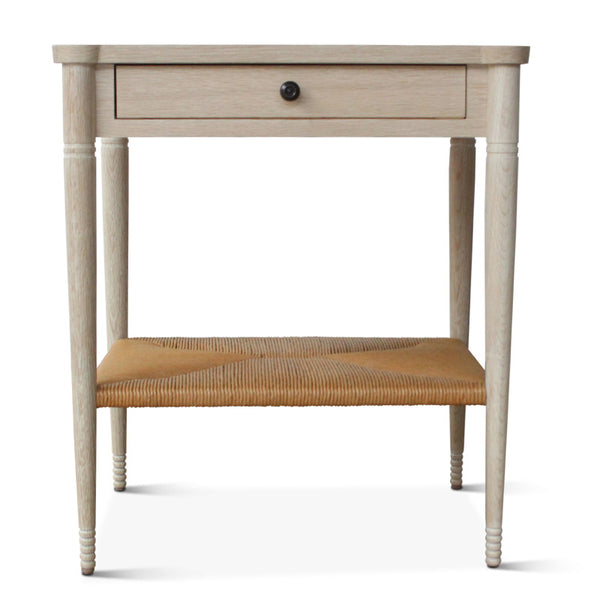 Holden Small End Table in Bleached Oak/Paper Rush