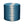 Indigo ikat fabric indoor pouf with round top and off-white stitched pattern