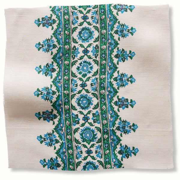 Peter Dunham Textiles striped blue and green woven pillow cover fabric