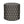 Indoor pouf ottoman in dark onyx with ornate damask pattern, round padded top