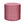 Indoor pouf with indigo jaali pattern on raspberry fabric, round upholstered stool