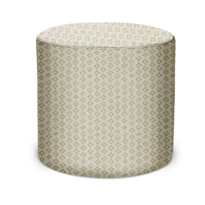 Indoor Pouf in Peter Dunham Textiles Kumbh in Celadon/Natural