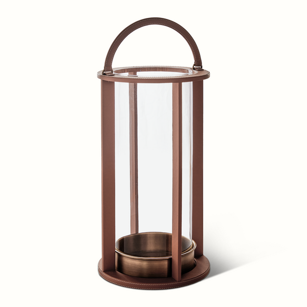 Leather Stitched Lantern