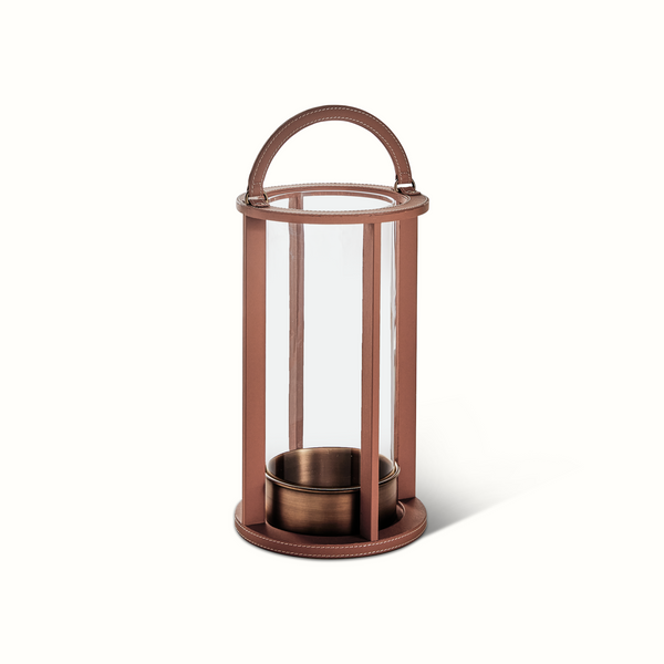 Leather Stitched Lantern