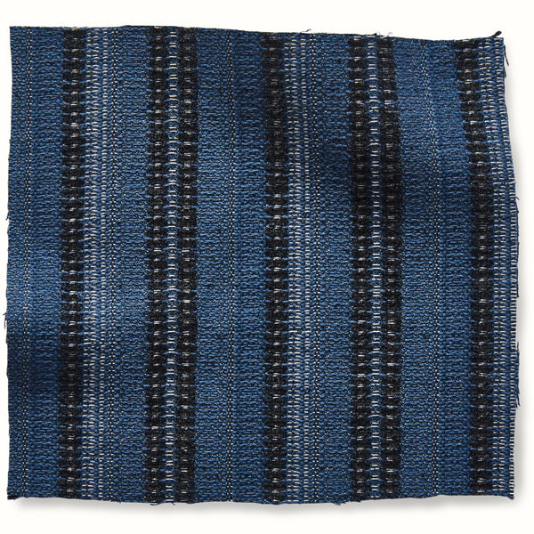 Indoor/Outdoor Pouf in Peter Dunham Textiles Majorelle Black on Indigo
