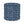 Indoor pouf, round blue upholstered fabric with Oona geometric motif pattern