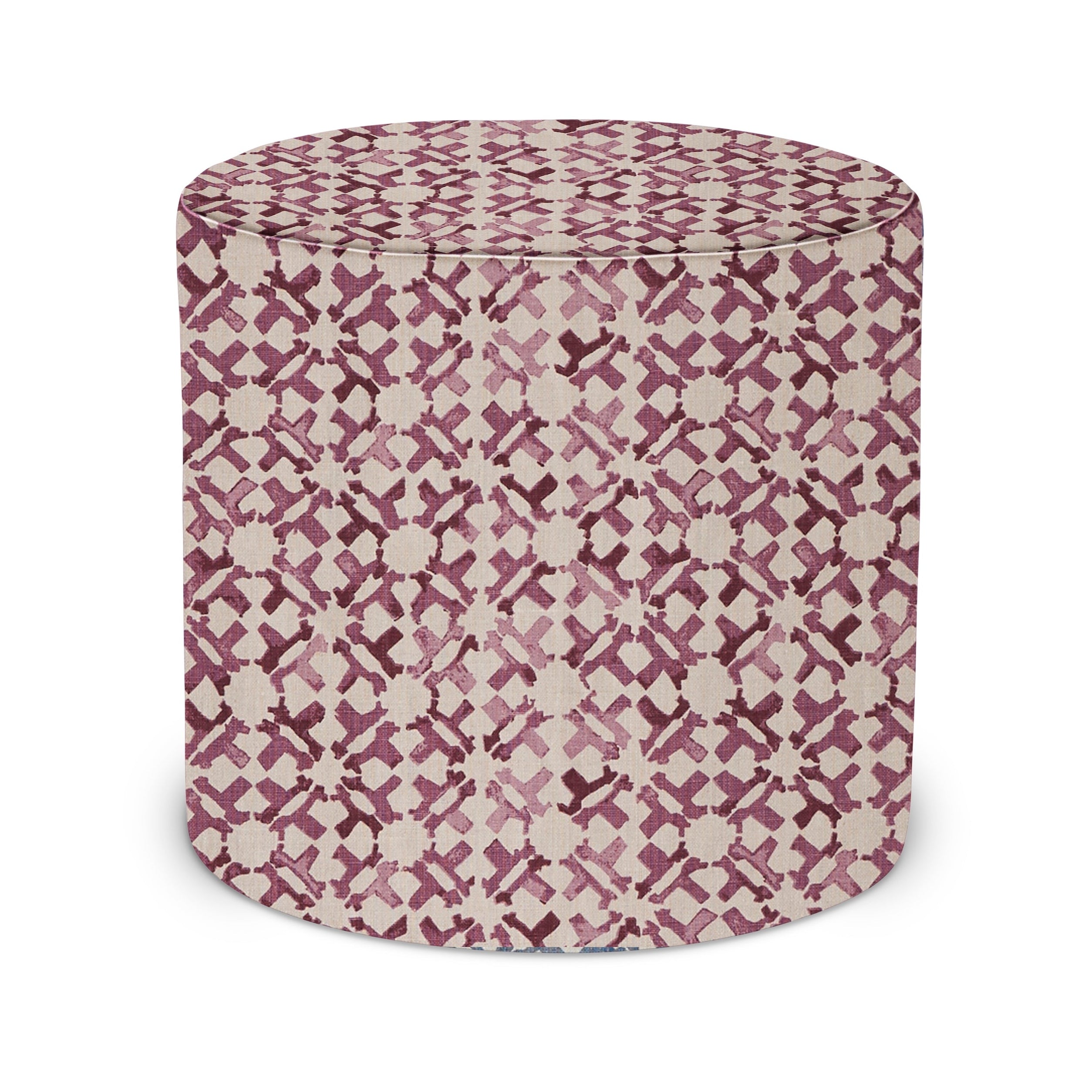 Indoor Pouf in Peter Dunham Textiles Orcha in Pasha