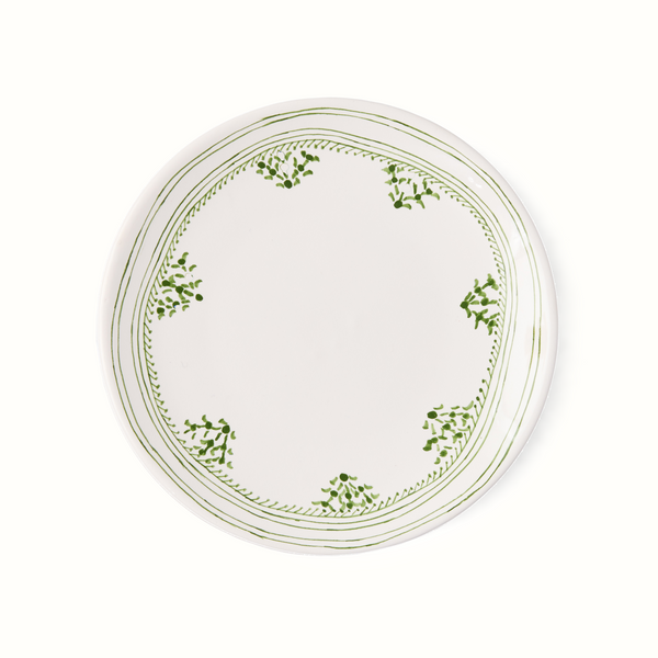 Peter Dunham + Hudson Grace Green Fez Painted Border Appetizer